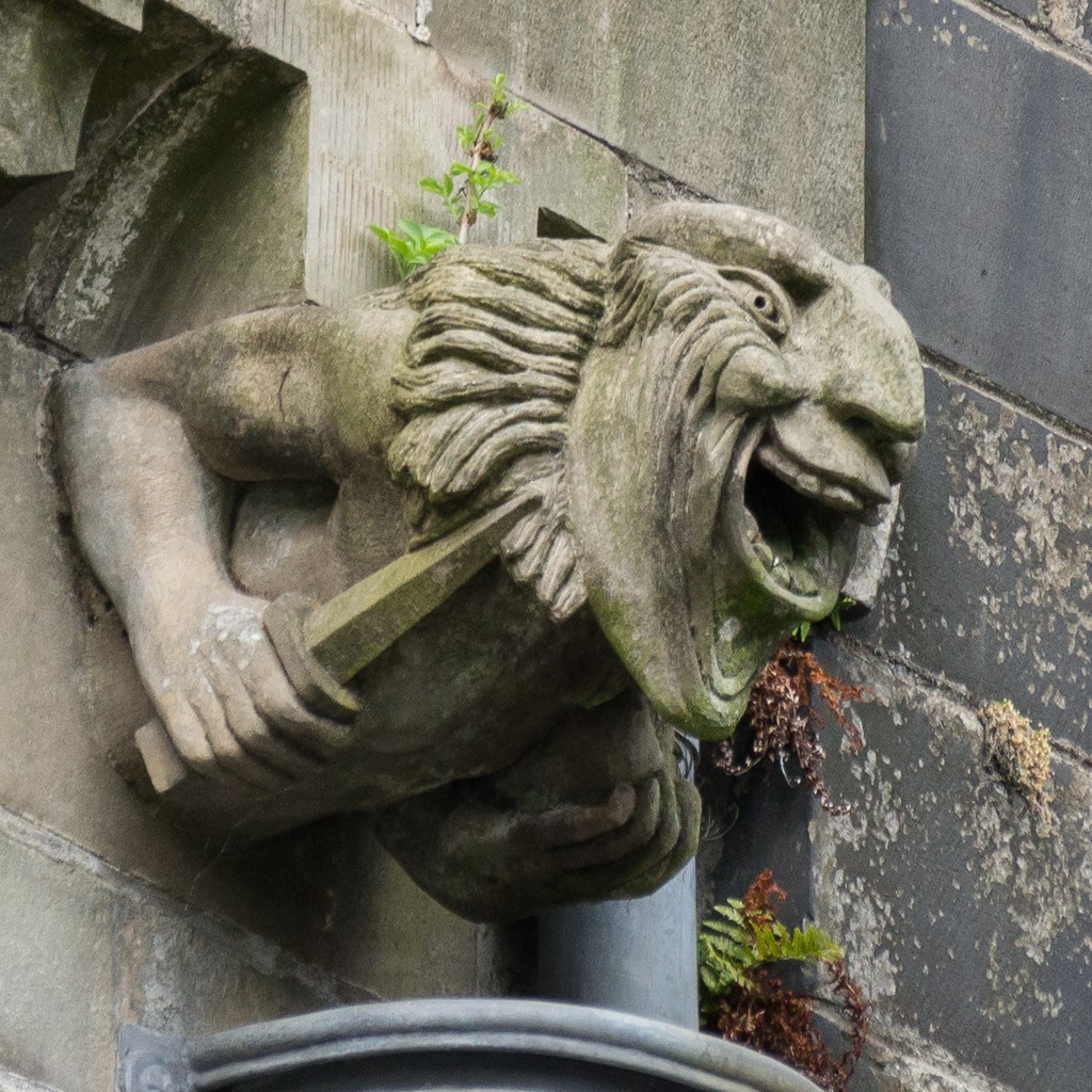 A gargoyle at Paisley Abbey